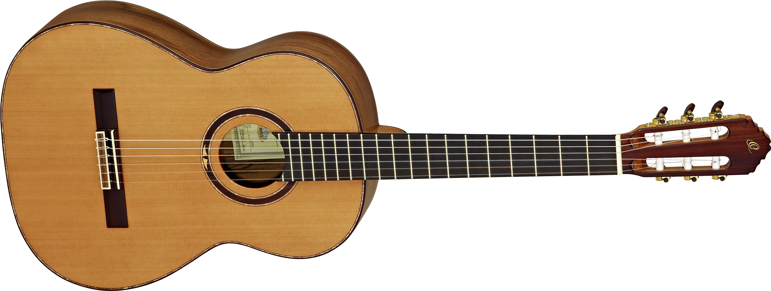 Clipart Guitar Cuatro - Ortega R122 3 4 - Png Download (2500x1000), Png Download