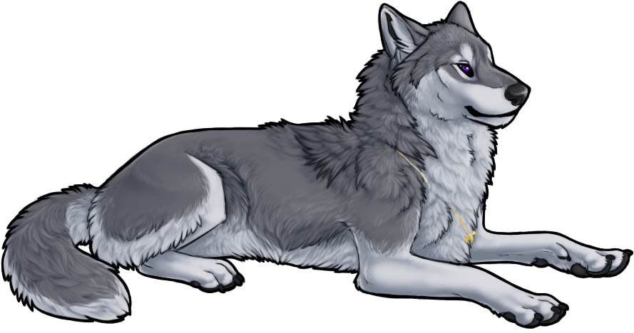 Grey Anime Wolf , Png Download - Grey Anime Wolf Clipart (889x468), Png Download