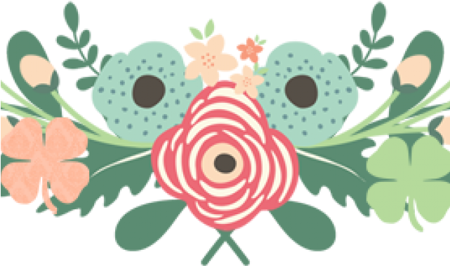 Floral Clipart Divider - Green Floral Divider Png Transparent Png (640x480), Png Download