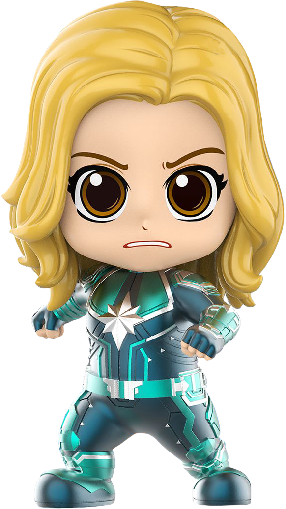 Captain Marvel - Hot Toys Captain Marvel Cosbaby Clipart (600x1050), Png Download