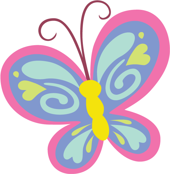 American Girl Crafts Butterflies Stacked Stickers Clipart - Illustration - Png Download (585x597), Png Download