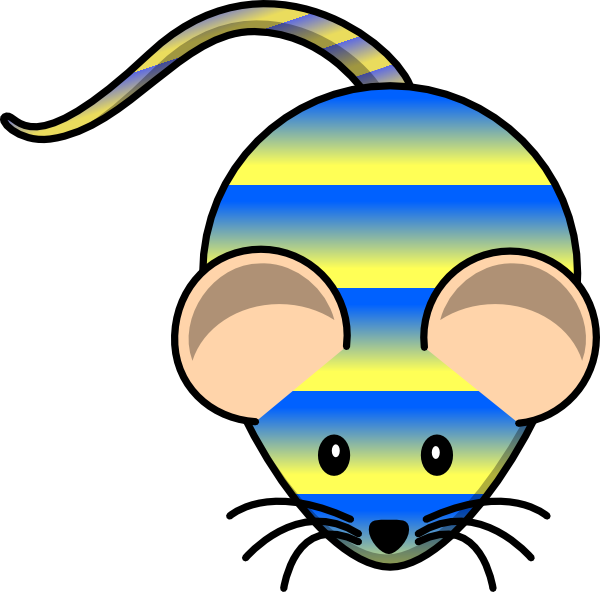 Striped Mouse Svg Clip Arts 600 X 592 Px - Clip Art Mouse - Png Download (600x592), Png Download