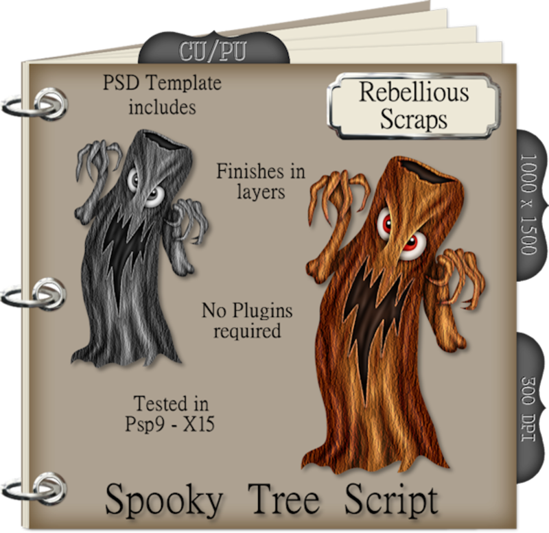 Spooky Tree - Psp9 Scripts Bomb Clipart (800x777), Png Download