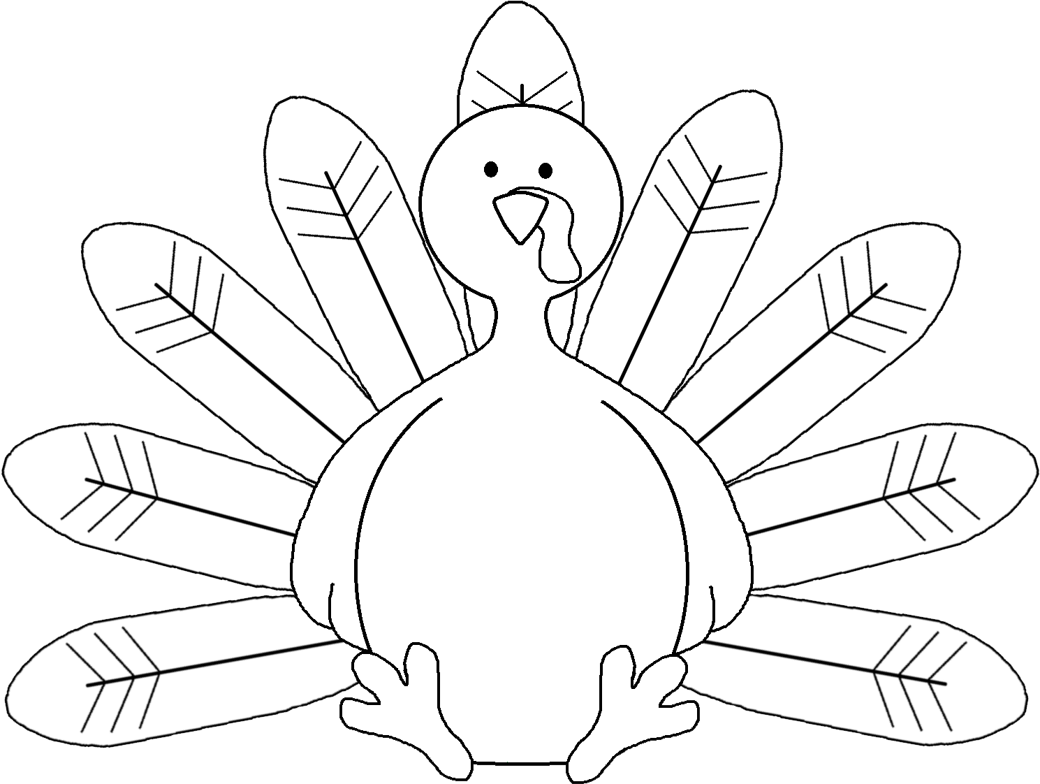 Background Courtesy Of - Cute Turkey Clipart Black And White - Png Download (1527x1158), Png Download