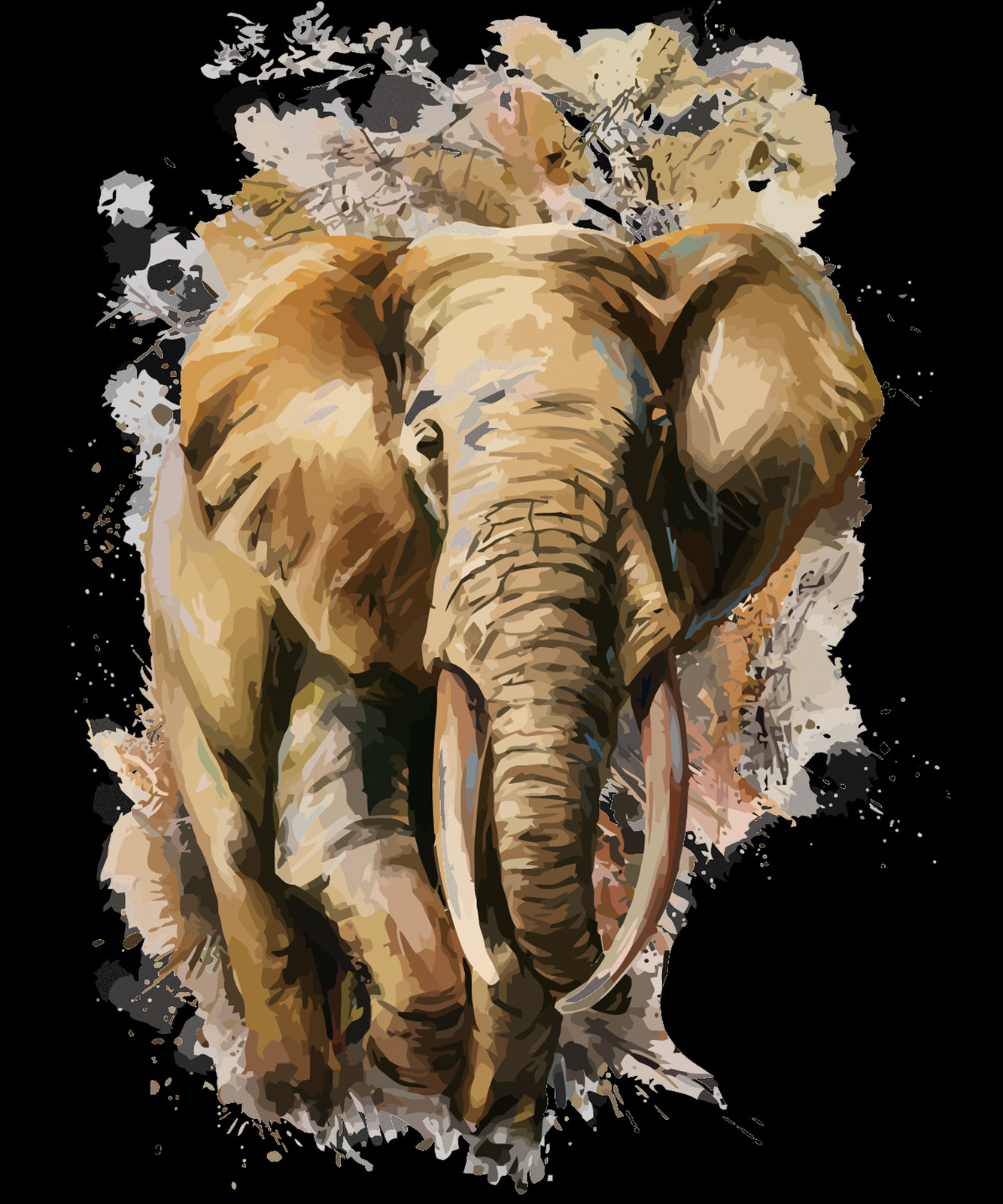 Wild Animal Watercolor Painting Clipart (1333x1600), Png Download