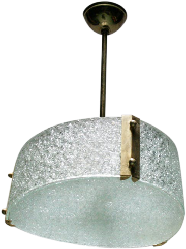 Molded Glass French Pendant Light €740 - Lamp Clipart (575x575), Png Download