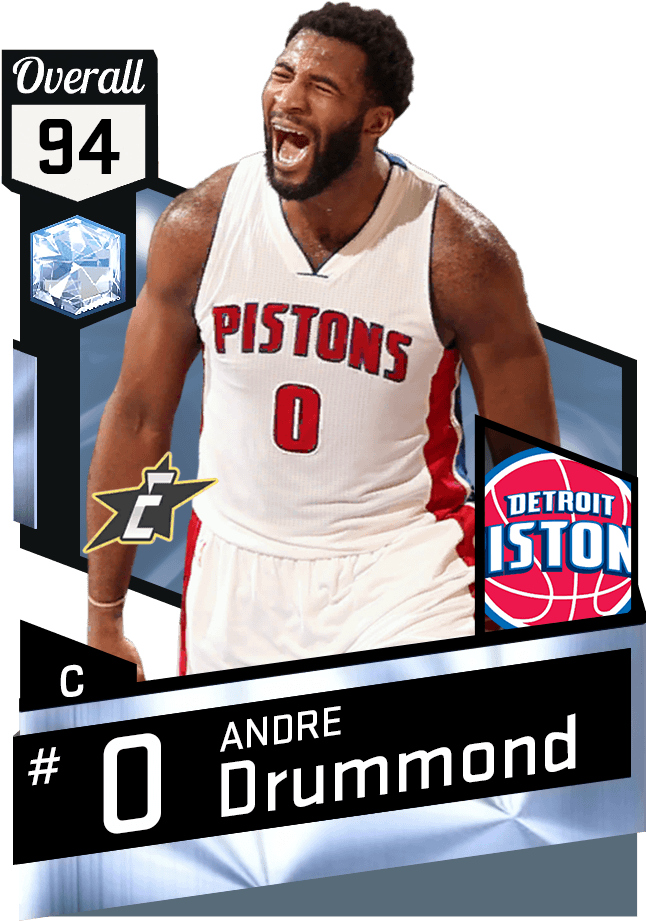 Andre Drummond - Nate Archibald Nba 2k17 Clipart (651x941), Png Download