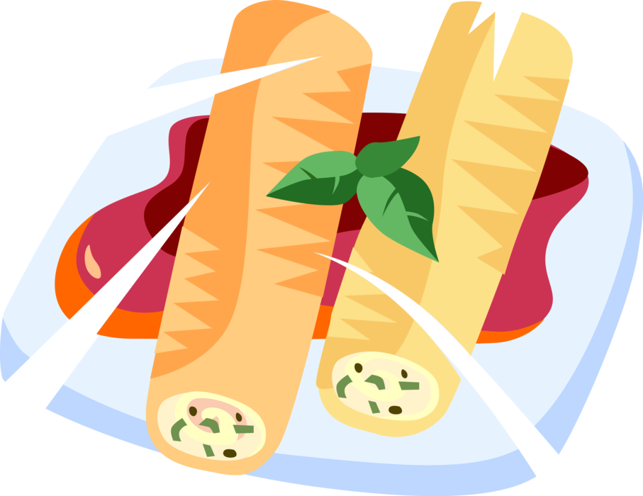 Vector Illustration Of Tube-shaped Fried Pastry Dough Clipart (907x700), Png Download