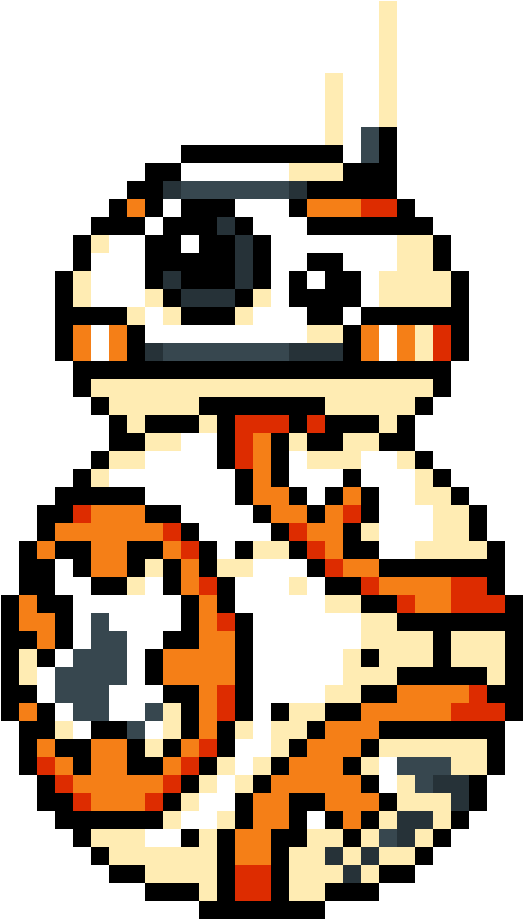 Bb-8 - Pixel Art Star Wars Clipart (1152x1152), Png Download