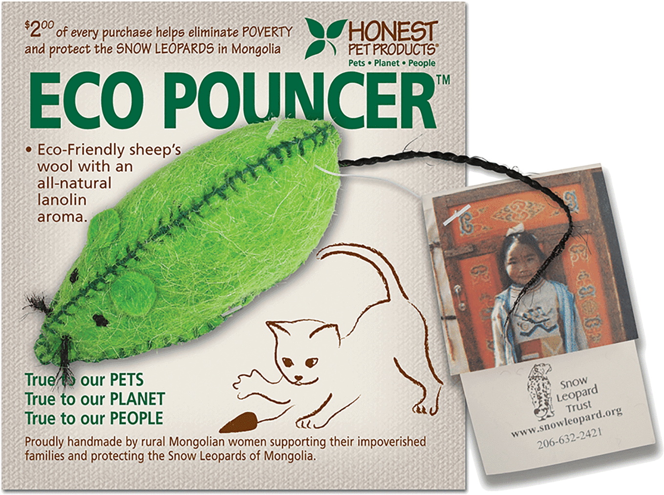 Eco Pouncer Cat Toy Honestpetproducts - Honest Pet Products Clipart (1512x1190), Png Download