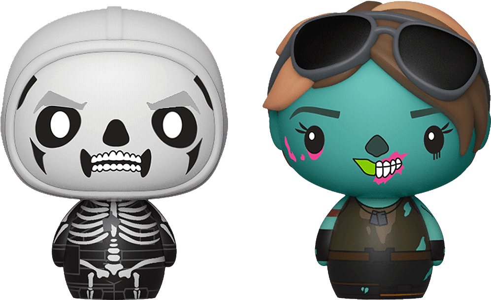 Buy Pint Size Heroes 2 Pack Fortnite Skull Trooper - Pint Size Heroes Fortnite Clipart (1000x1000), Png Download