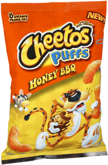 Cheetos Puffs Honey Bbq Cheese Flavored Snacks - Hot Cheetos Clipart (600x600), Png Download