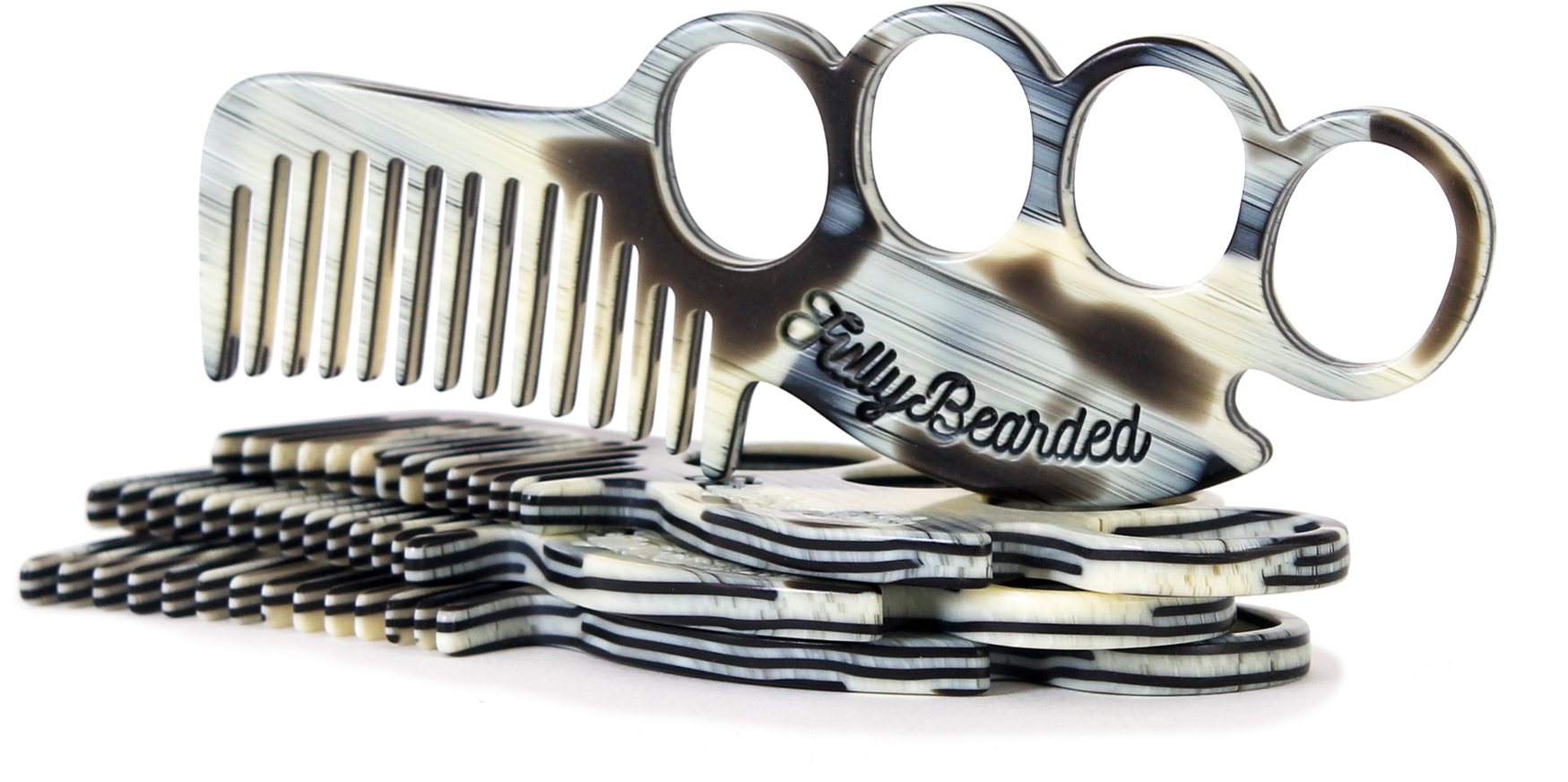 Barber - Brass Knuckle Comb Clipart (1802x1200), Png Download