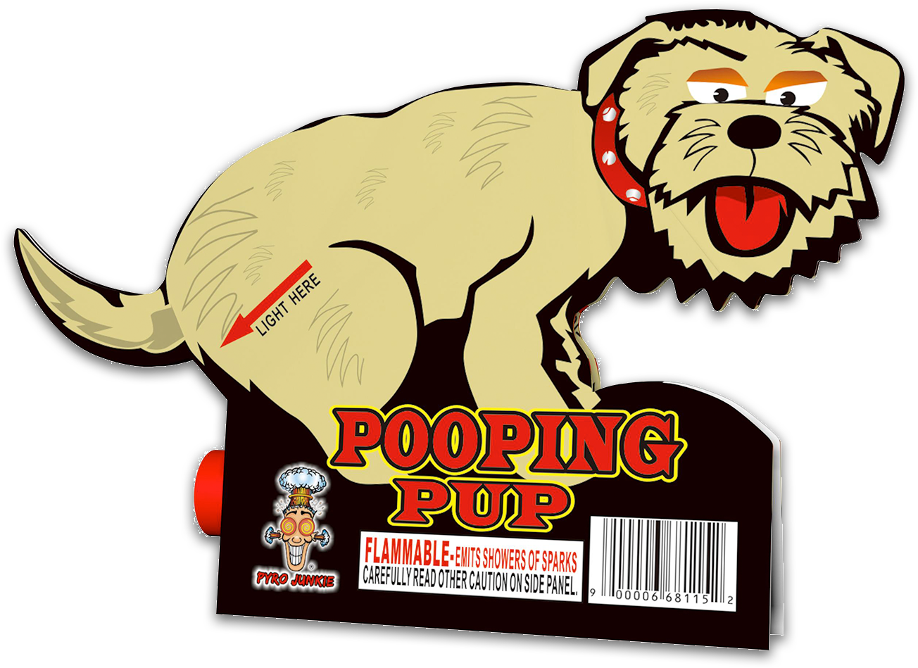 Pooping Pup - Cartoon Clipart (1500x1500), Png Download