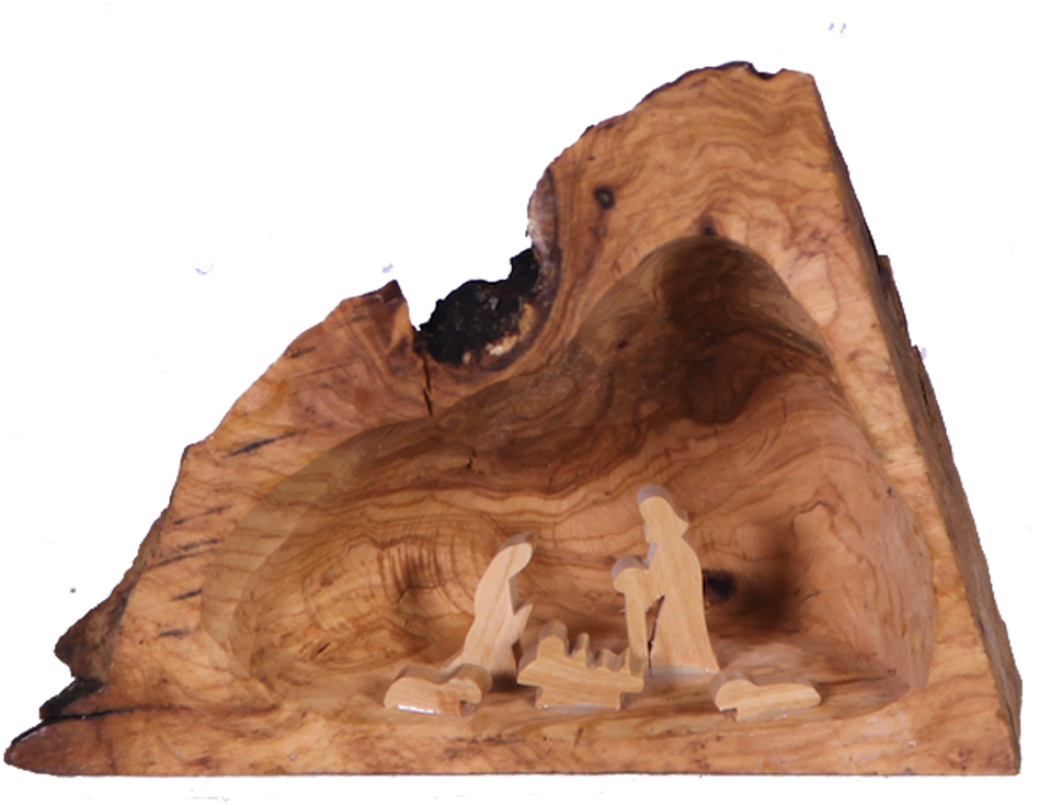 Cave Grotto Tree Root Nativity Clipart (948x734), Png Download