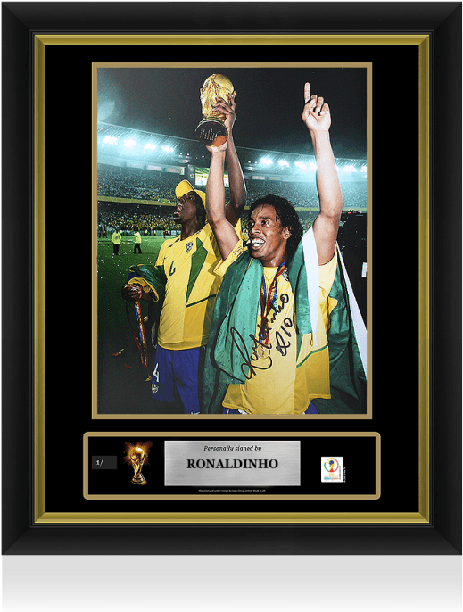 Ronaldinho Official Fifa World Cup™ Signed And Framed - Ronaldinho Winner World Cup Clipart (700x700), Png Download