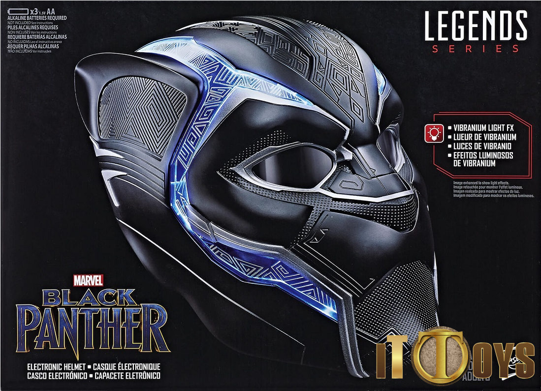 1/1 Scale Marvel Legend Series - Marvel Legends Series Black Panther Electronic Helmet Clipart (1098x1098), Png Download