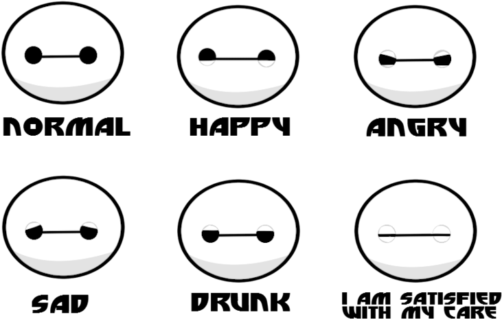 Big Hero 6 Youtube - Baymax Expressions Clipart (800x622), Png Download