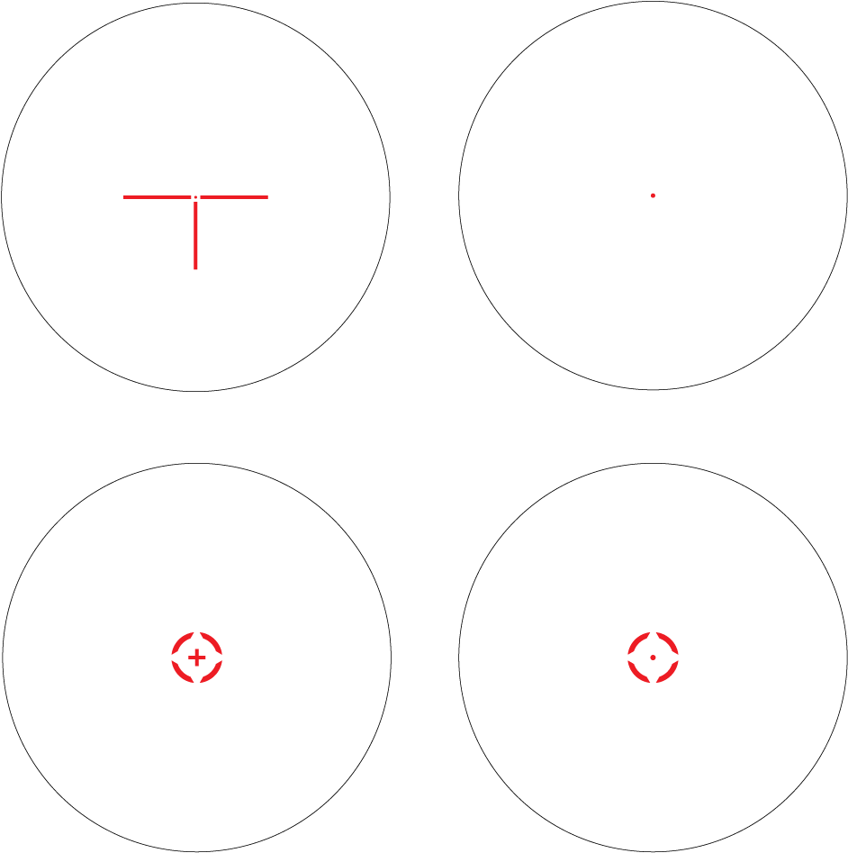 Ar 30s 4 Interchangable Reticles - Circle Clipart (1000x1000), Png Download
