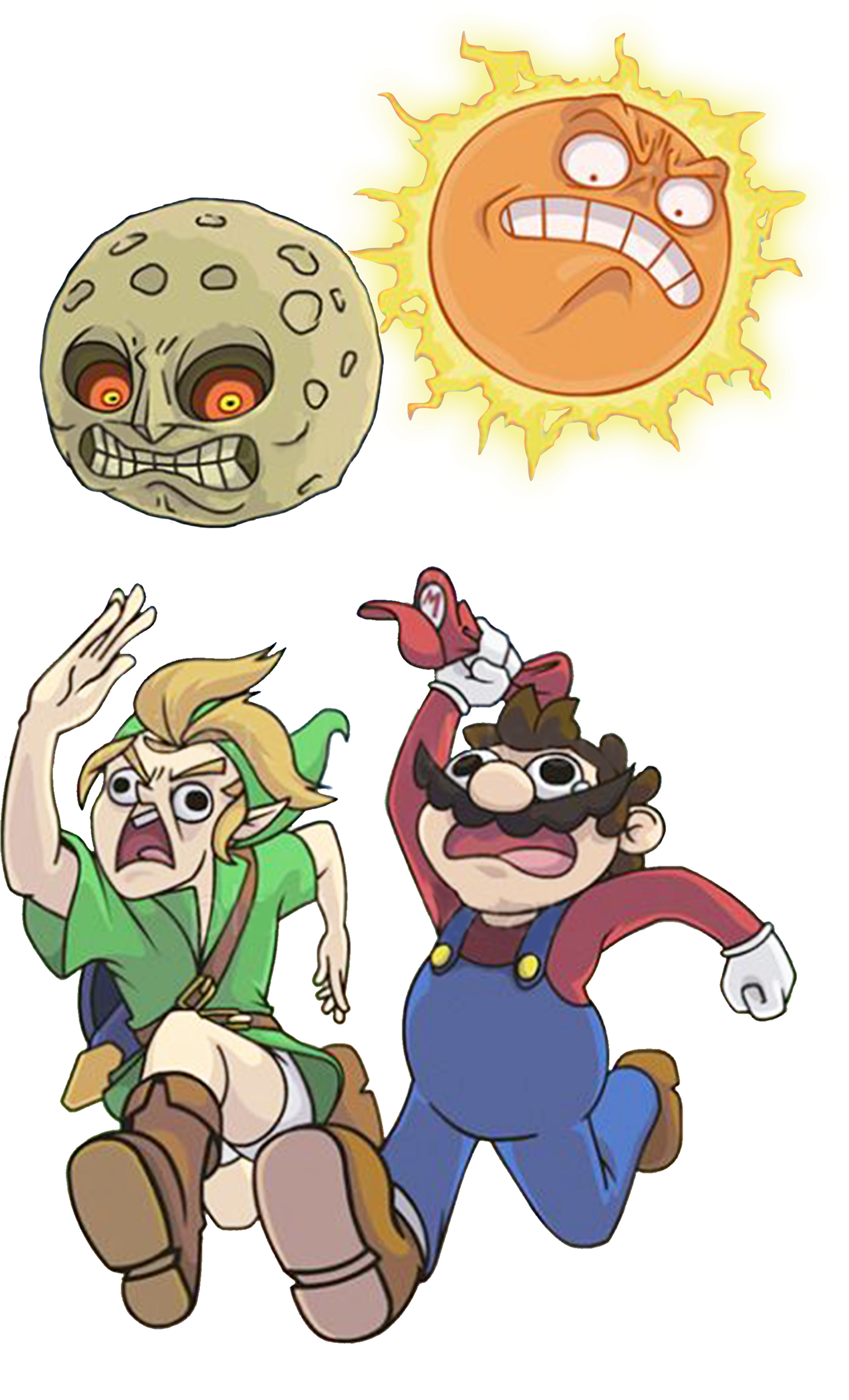 Link And Mario Fan Art Clipart (2400x3200), Png Download