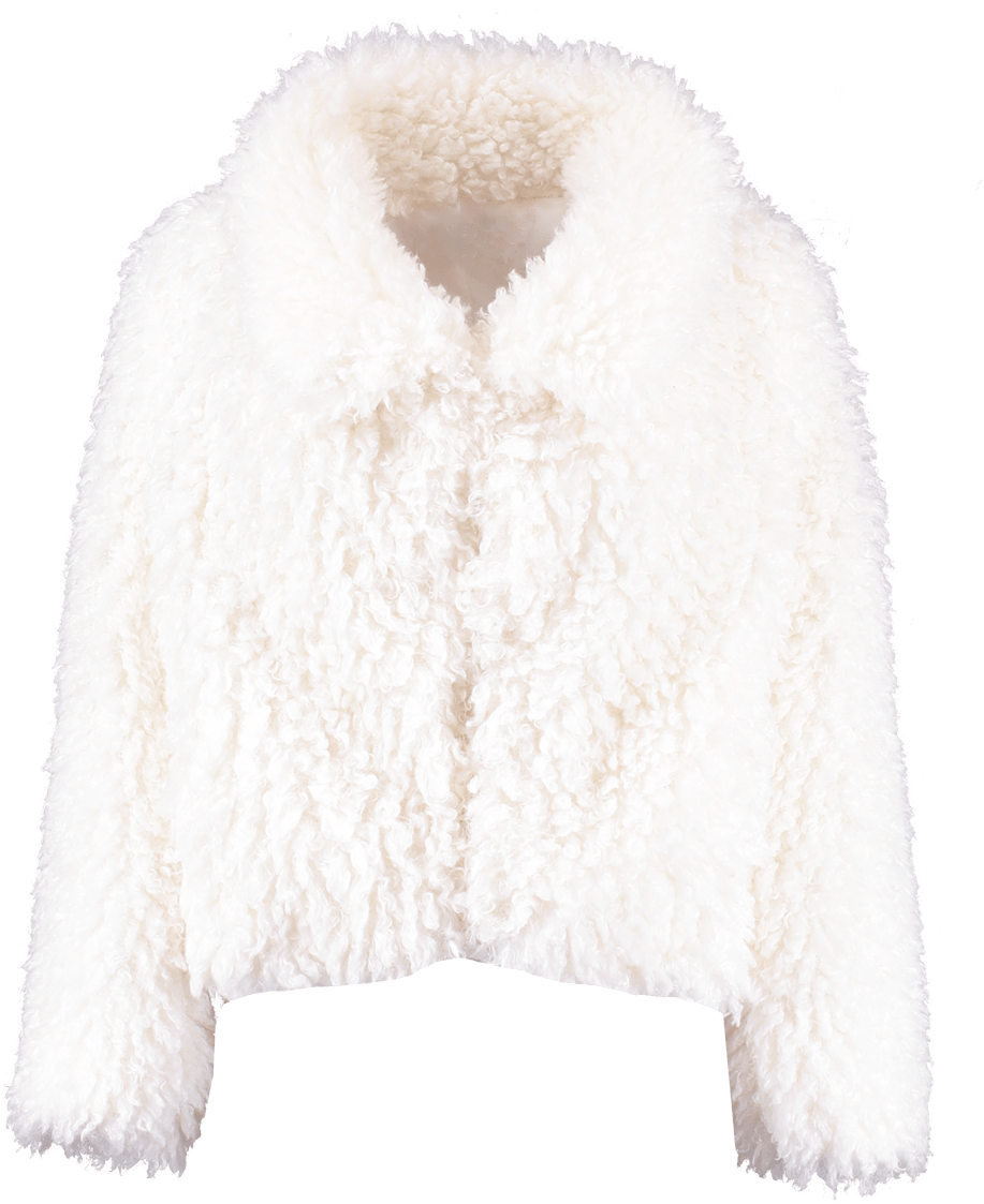 Beat The Chill Looking Fire In A Faux Fur Coat - Wool Clipart (917x1123), Png Download