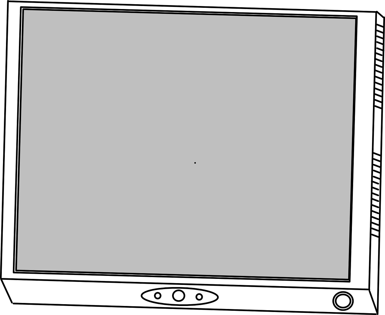 Computer Screen Monitor Clipart (1280x1047), Png Download