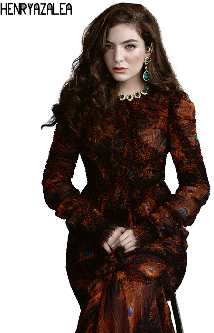 Lorde Png , Png Download - Lorde Vogue Clipart (684x1065), Png Download