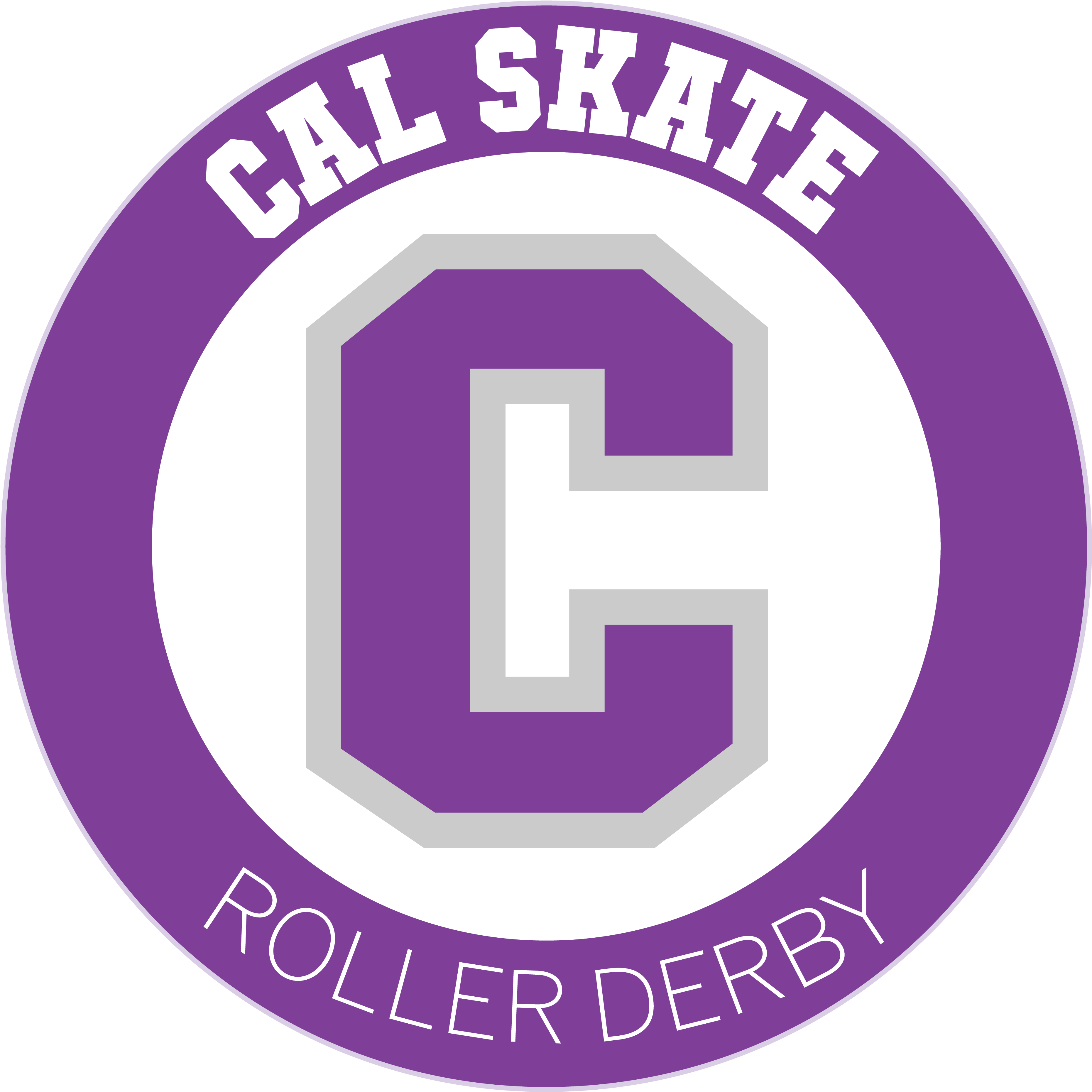 Cal Skate Roller Derby - Grover Middle School Clipart (3721x3782), Png Download
