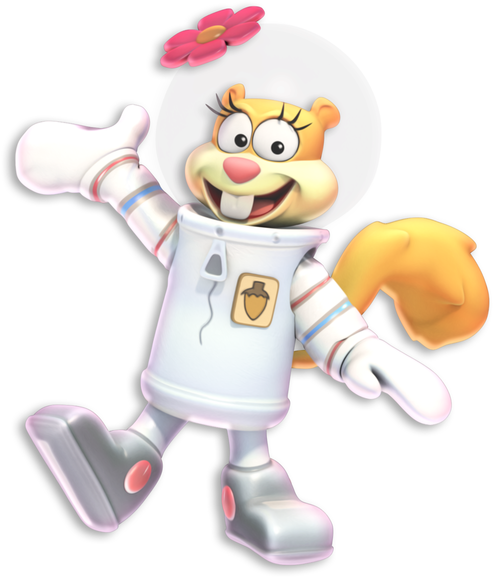 Made A New 3d Model Of Sandy Cheeks From Sponebob Squarepants - Cartoon Clipart (1280x1139), Png Download