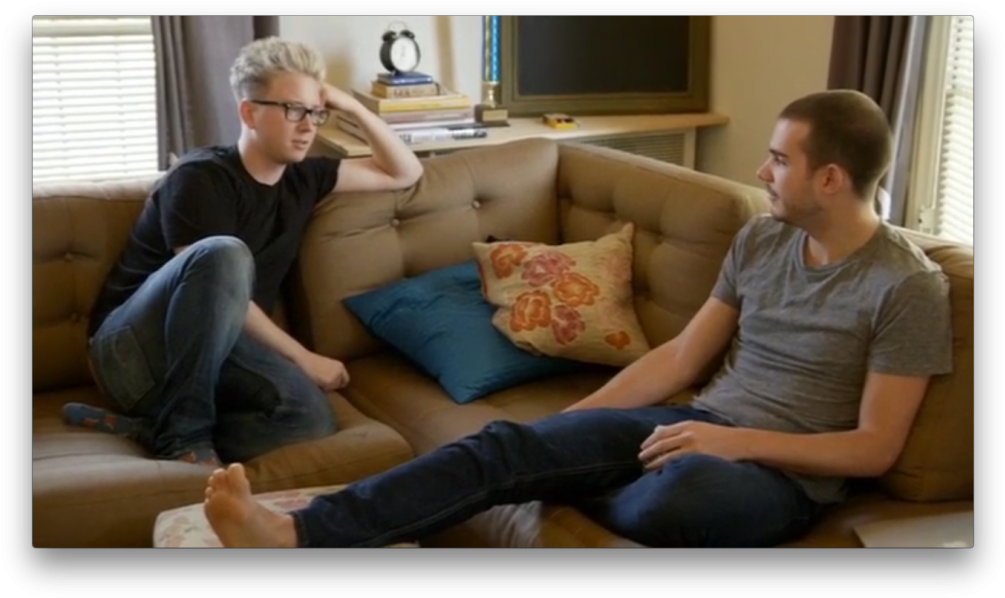 Korey Kuhl Tyler Oakley, Male Celebrities, Barefoot - Tyler Oakley Barefoot Clipart (1024x615), Png Download