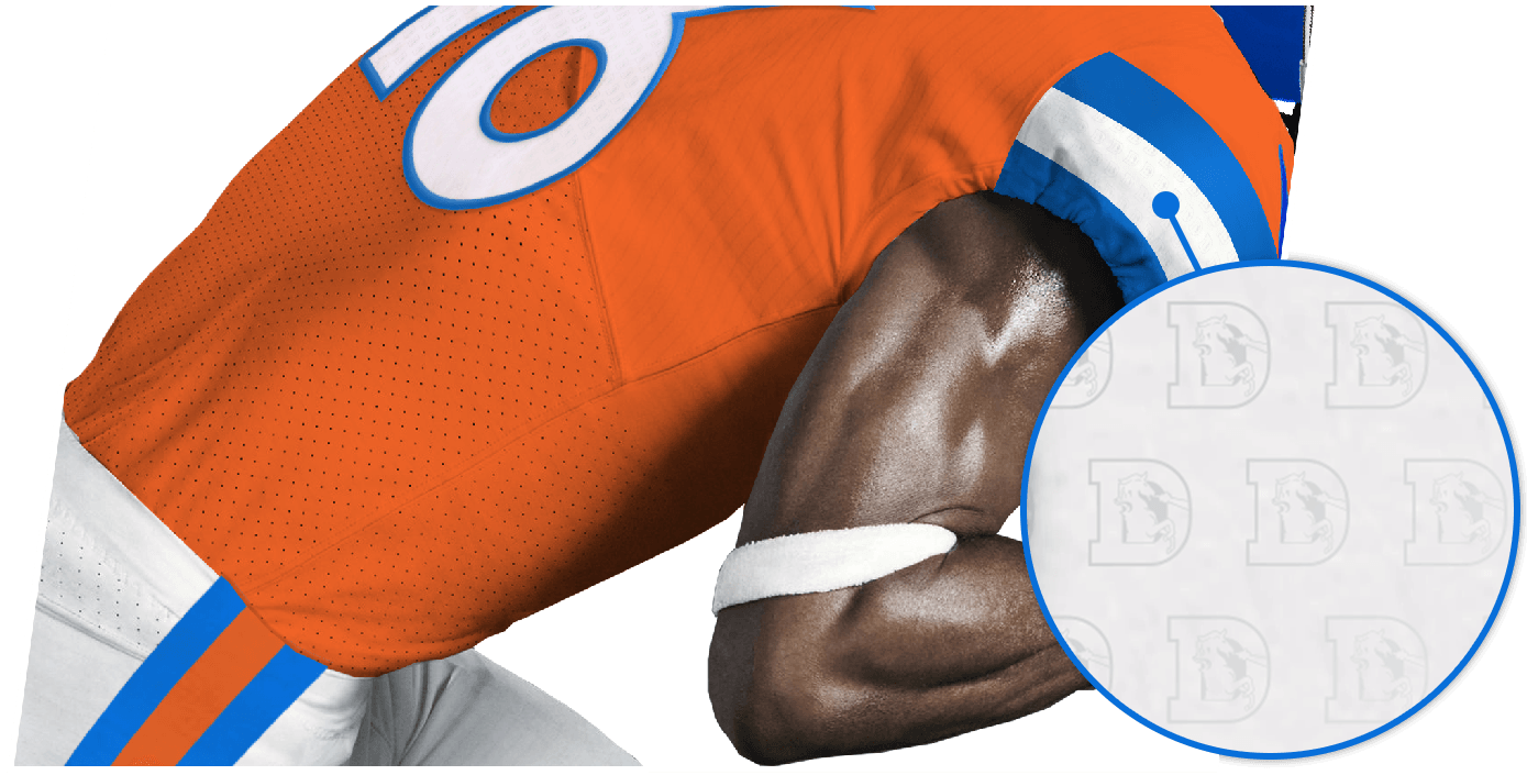 Broncos Fan Made An Incredibly Detailed Alternate Uniform - Denver Color Rush 2017 Clipart (1389x705), Png Download