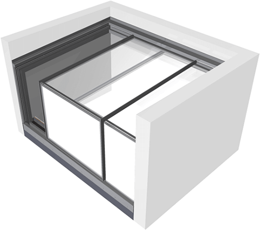 The Three Wall Box Skylight Makes It Possible To Integrate - Architecture Clipart (555x555), Png Download