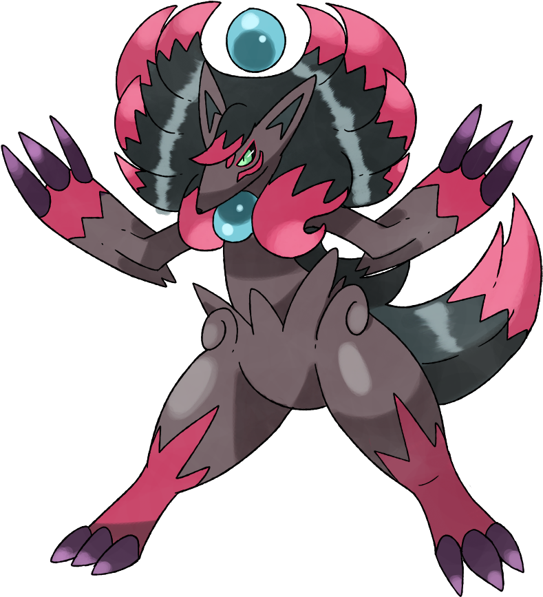 Darkness' Beauty - Pokemon Mega Evolution Zoroark Clipart (800x938), Png Download