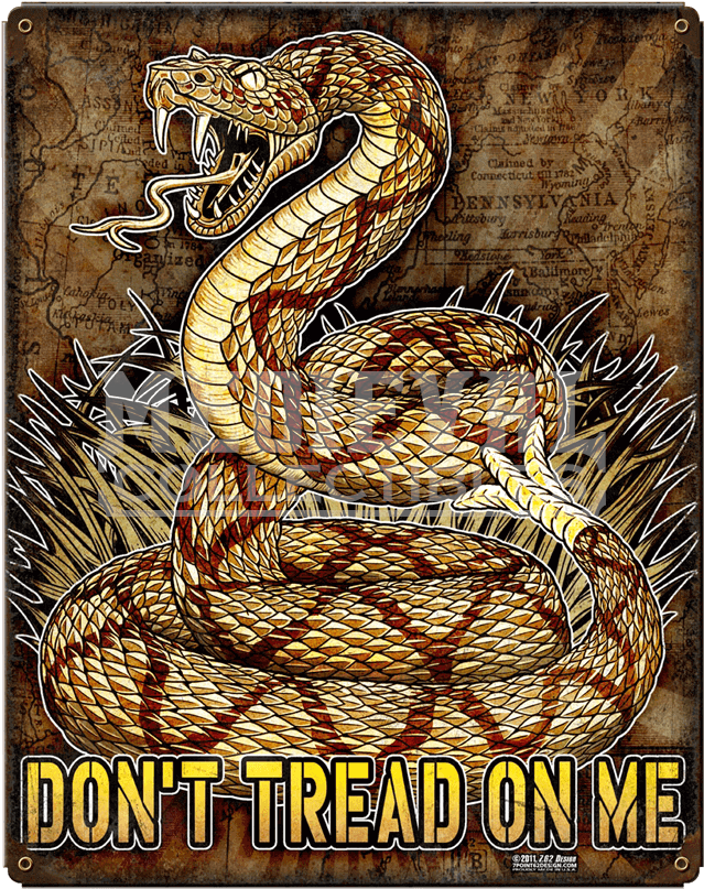 Don't Tread On Me Vintage Steel Sign - Dont Tread On Me Clipart (850x850), Png Download