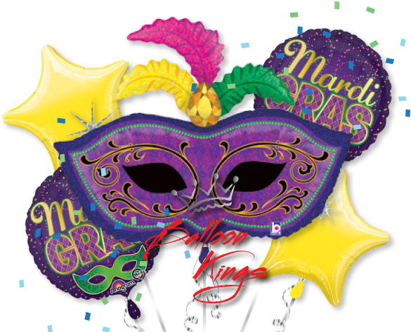 Mardi Gras Masks - Transparent Mardi Gras Png Clipart (640x480), Png Download