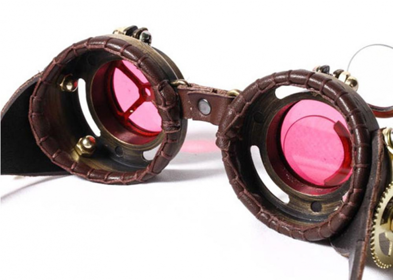 Gothic / Steampunk / Cyberpunk Leather Welding Goggles - Lens Clipart (800x800), Png Download