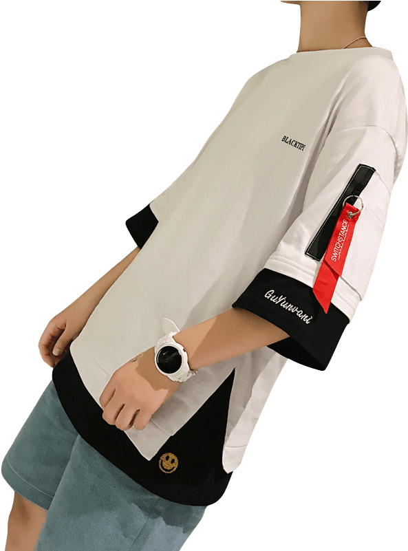 Hip Hop Short Sleeved T Shirt Men's Trend 5 Points - T-shirt Clipart (800x800), Png Download