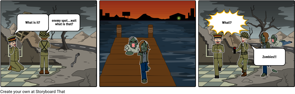 An Undead Surprise - Cartoon Clipart (1164x385), Png Download