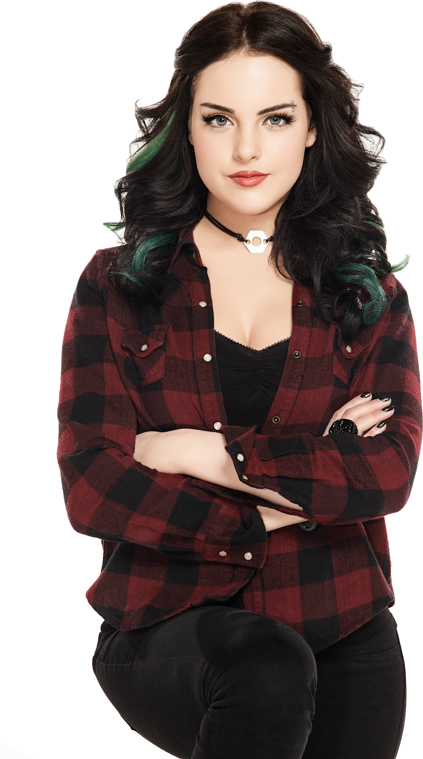 Elizabeth Gillies, Victorious, Jade West, Tartan, Plaid - Elizabeth Gillies Victorious Clipart (1067x1600), Png Download