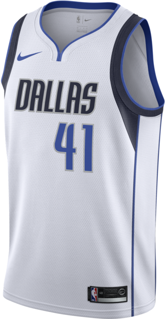 Dallas Mavericks Nike On Court Dirk Nowitzki Association - Luka Doncic Jersey Clipart (630x630), Png Download