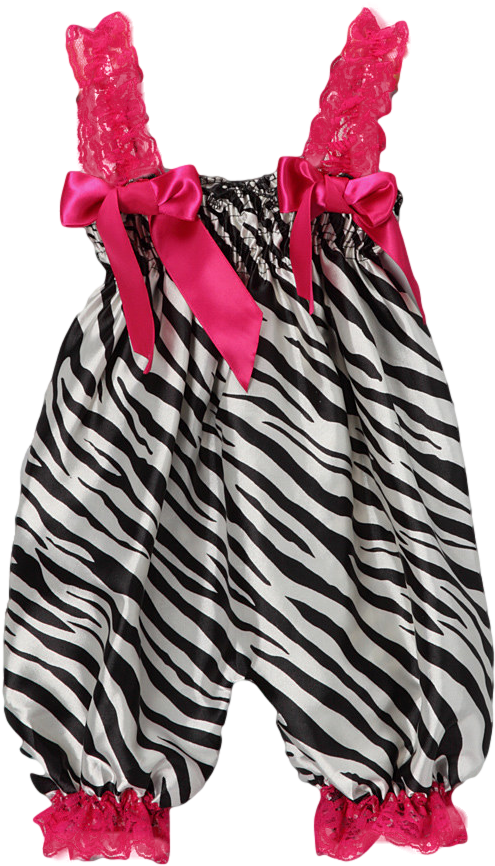 Pink Zebra Satin Playsuit - Board Short Clipart (495x866), Png Download