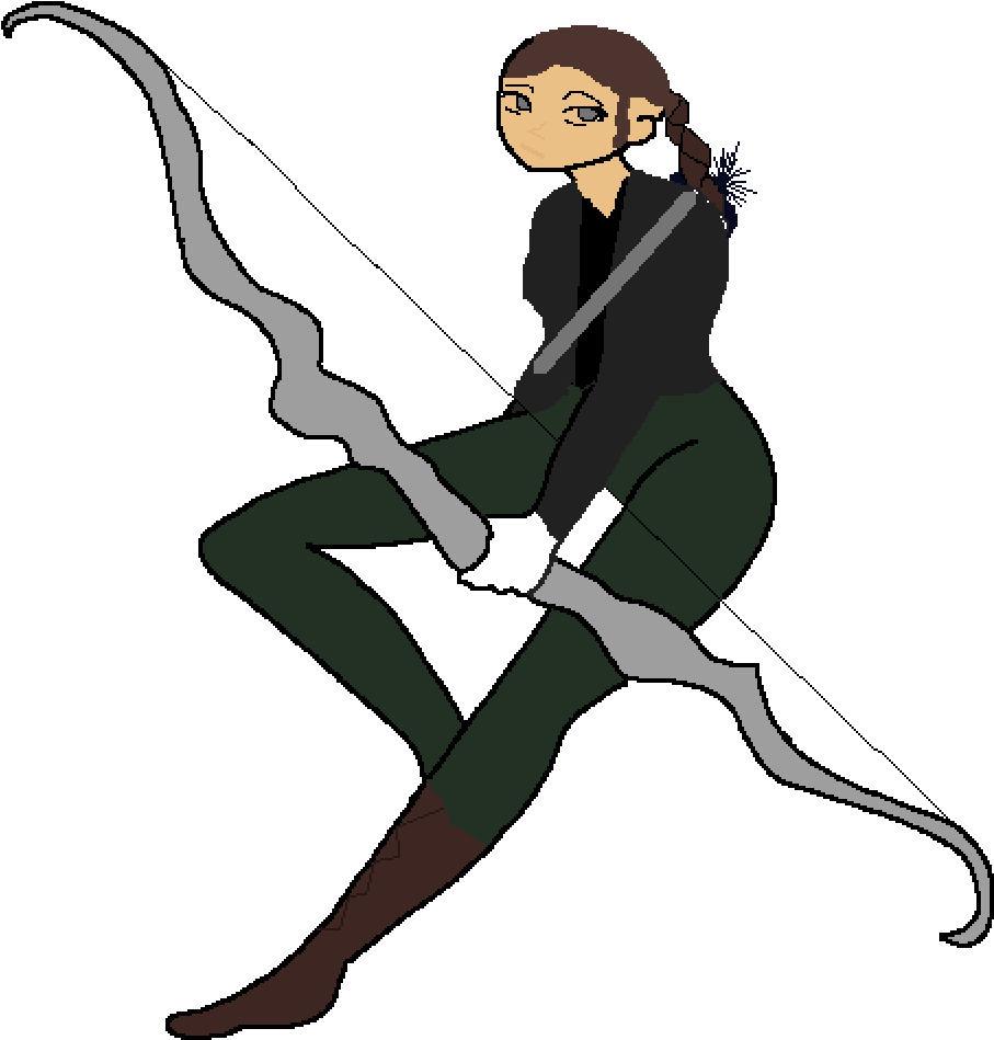 Katniss Everdeen Cartoon Clipart Large Size Png Image PikPng