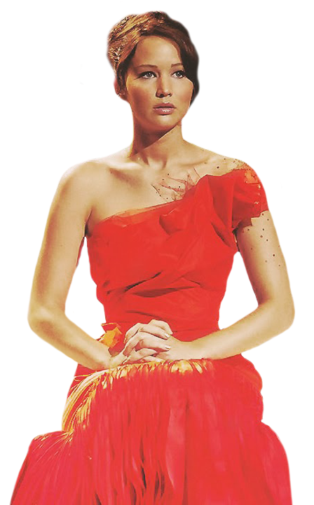 Katniss Katniss Everdeen Thg Request Interview Dress - Hunger Games Katniss Red Dress Clipart (500x720), Png Download