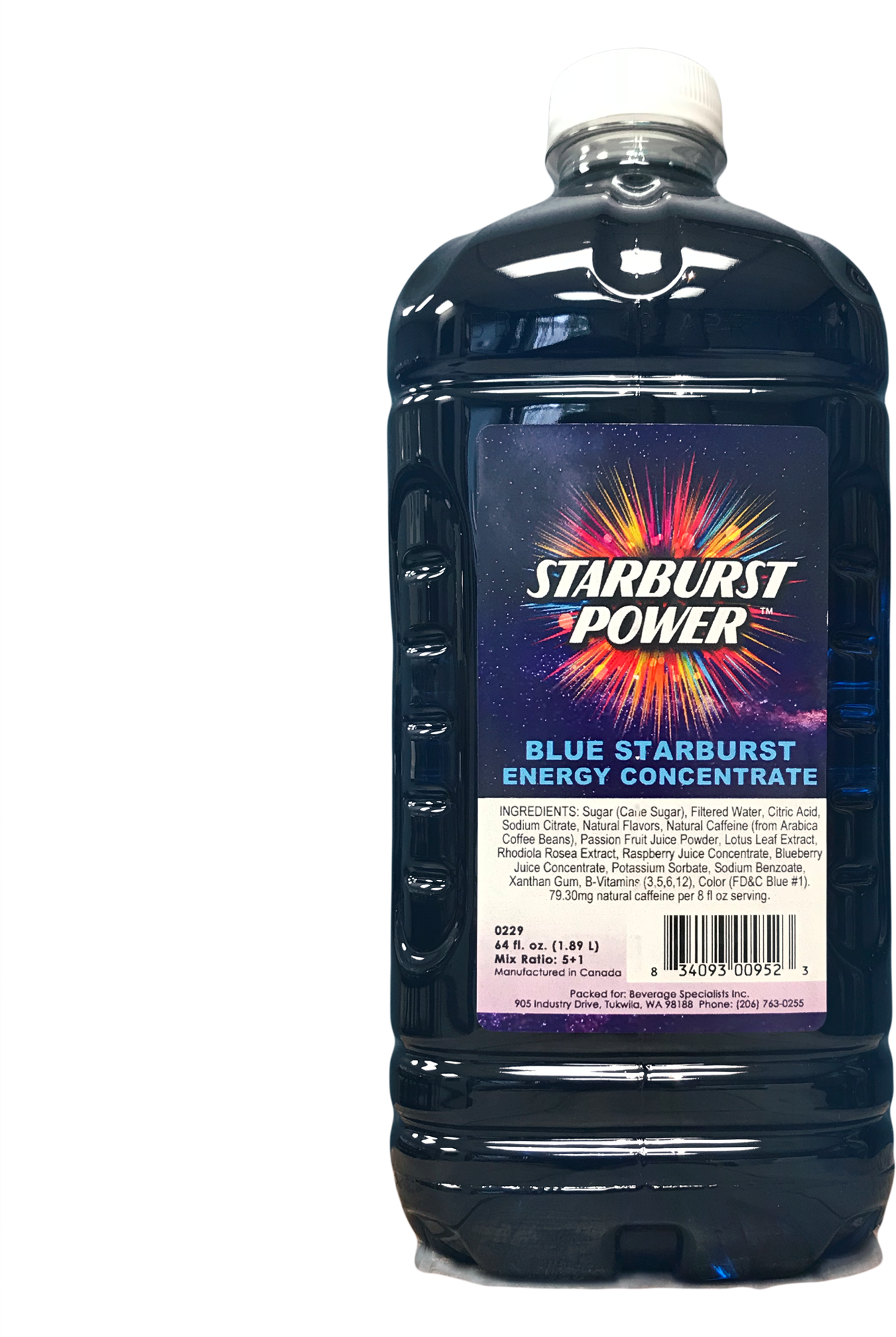 Blue Starburst Energy Concentrate - Drink Clipart (1352x2017), Png Download