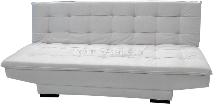 Sofa Cama Leggob Suede Branco Sala Tv 03 - Studio Couch Clipart (740x500), Png Download