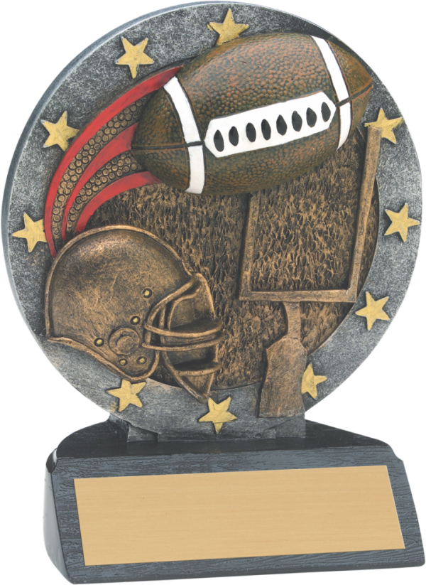4 1/2″ Football All Star Resin - Baseball Trophy Clipart (600x823), Png Download