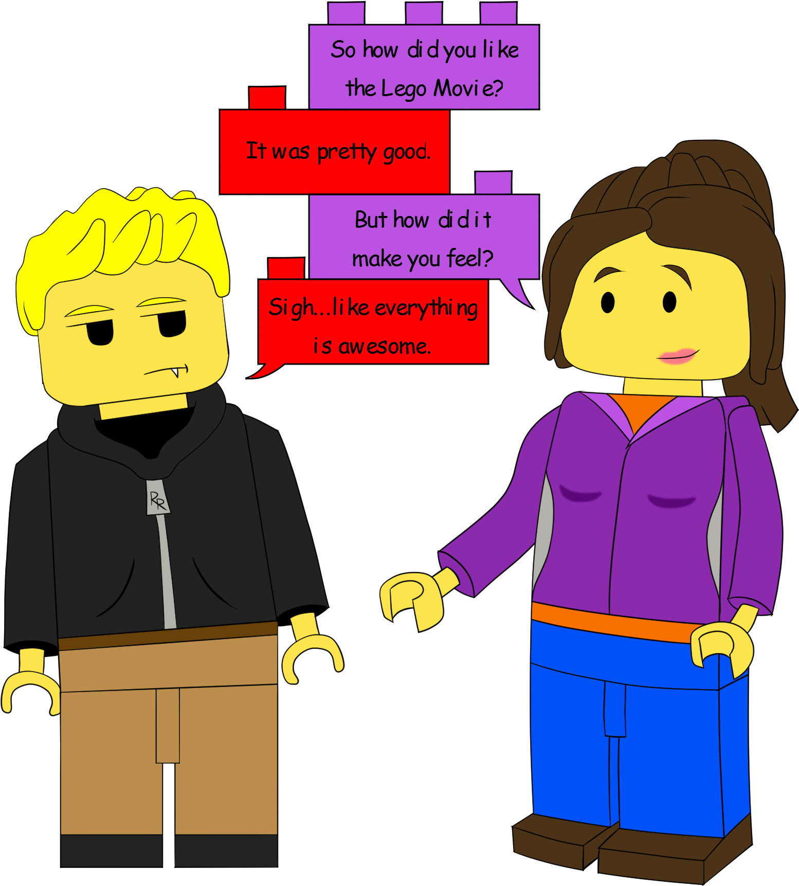 Lego Movie Review - Cartoon Clipart (1701x1916), Png Download