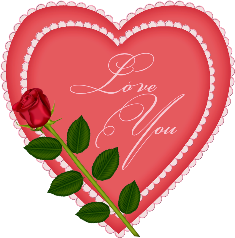 Heart Rose Png Transparent Image - Heart With Rose Clipart (813x822), Png Download