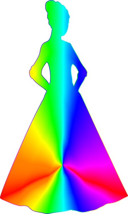 Dress Silhouette Princess Hour Remix - Illustration Clipart (451x750), Png Download
