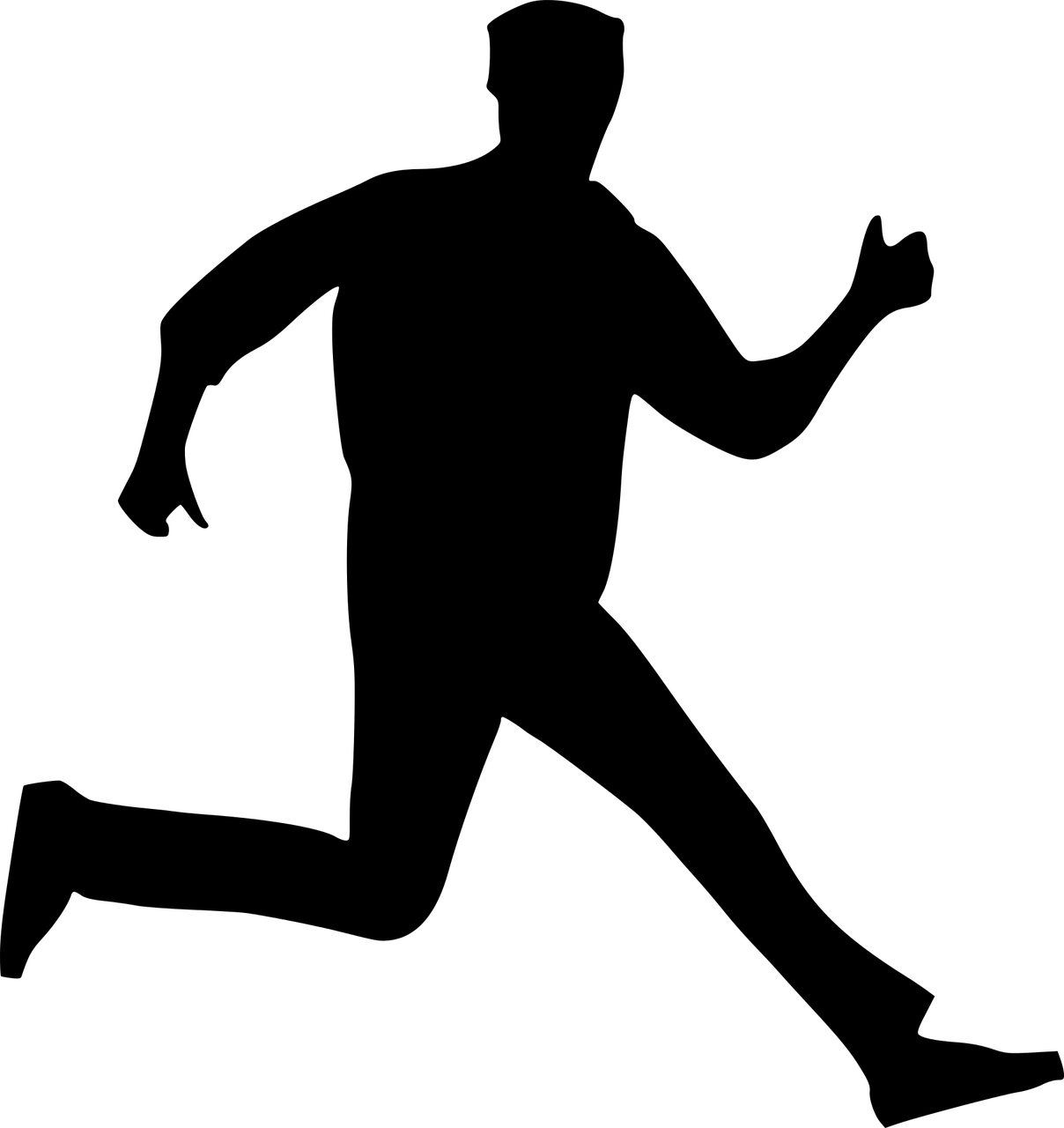 Man Jumping Silhouette - Futsal Clipart - Png Download (1208x1280), Png Download
